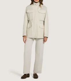 Women'S Field Jacket In Oatmeal-Purdey New