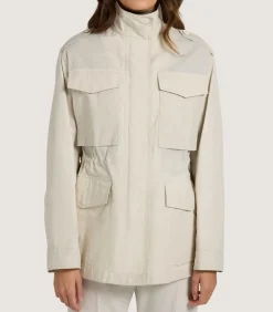 Women'S Field Jacket In Oatmeal-Purdey New