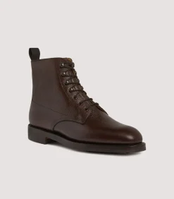 Women'S Grain Leather Ankle Boot In Dark Brown-Purdey Sale