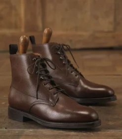 Women'S Grain Leather Ankle Boot In Dark Brown-Purdey Sale