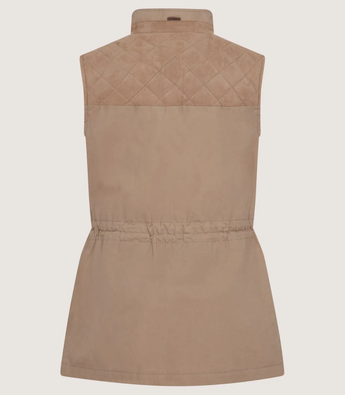 Women'S High Collar Dry Wax Summer Sporting Vest In Taupe-Purdey Best