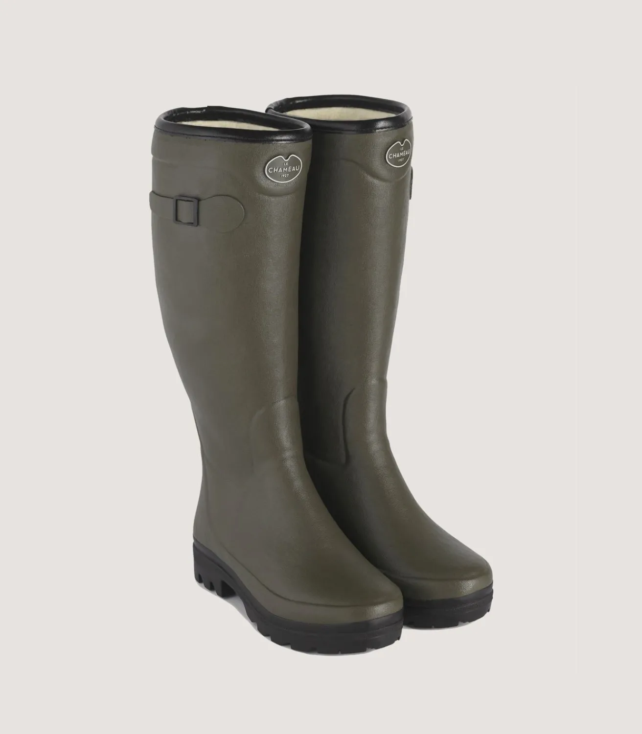 Women'S Le Chameau Country Wool Lined Boot In Dark Green-Purdey Sale