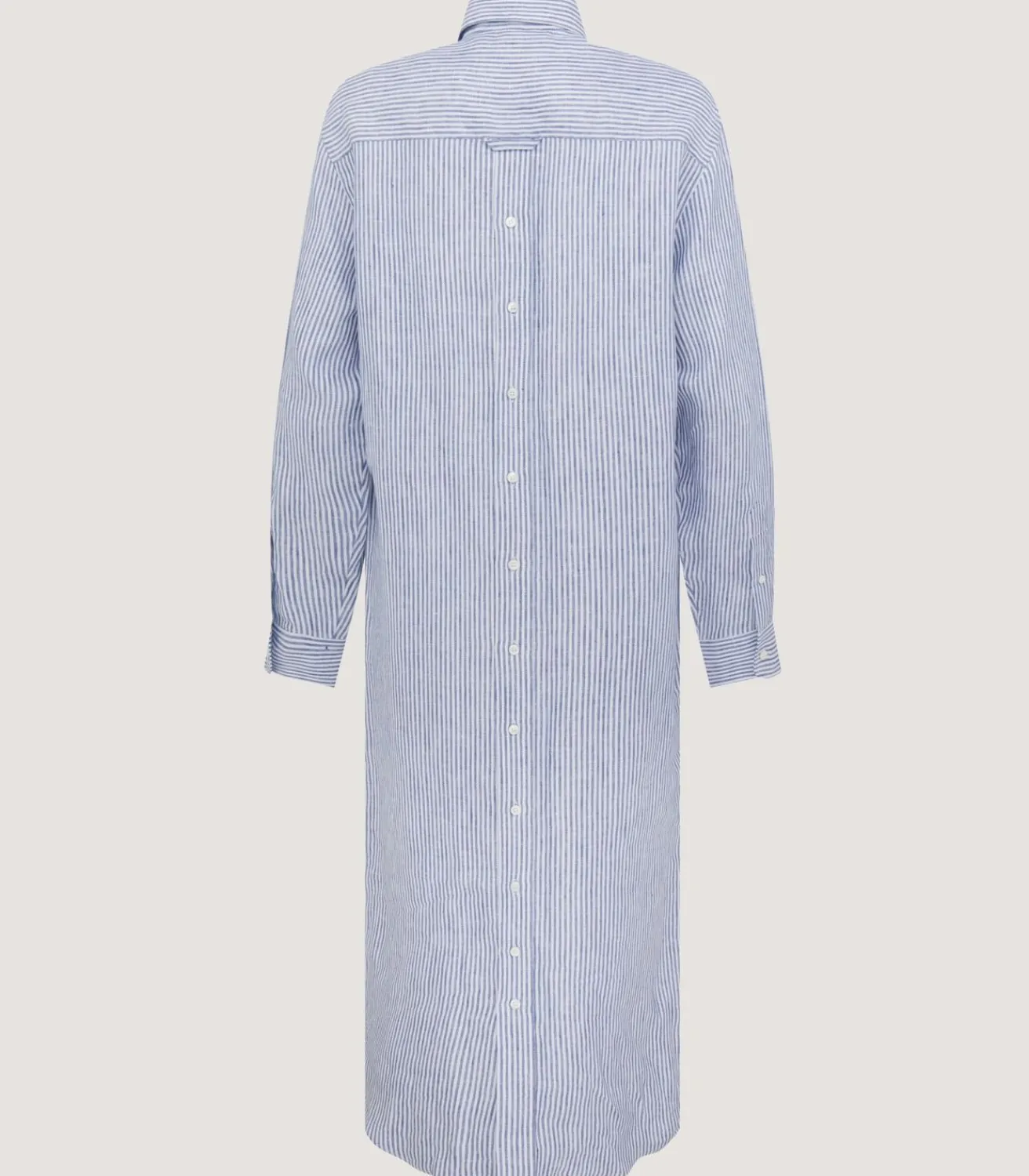 Women'S Linen Oxford Stripe Dress-Purdey New