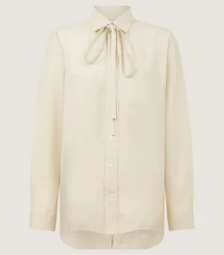 Women'S Linen Relaxed Shirt In Pale Stone-Purdey Discount