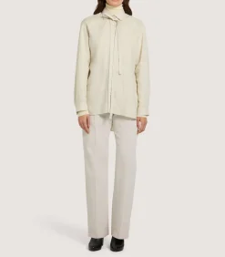 Women'S Linen Relaxed Shirt In Pale Stone-Purdey Discount