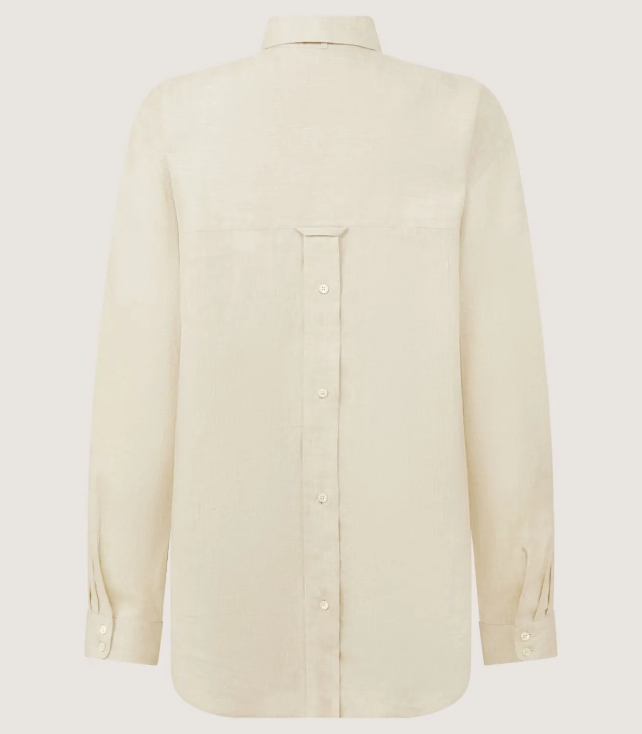 Women'S Linen Relaxed Shirt In Pale Stone-Purdey Discount