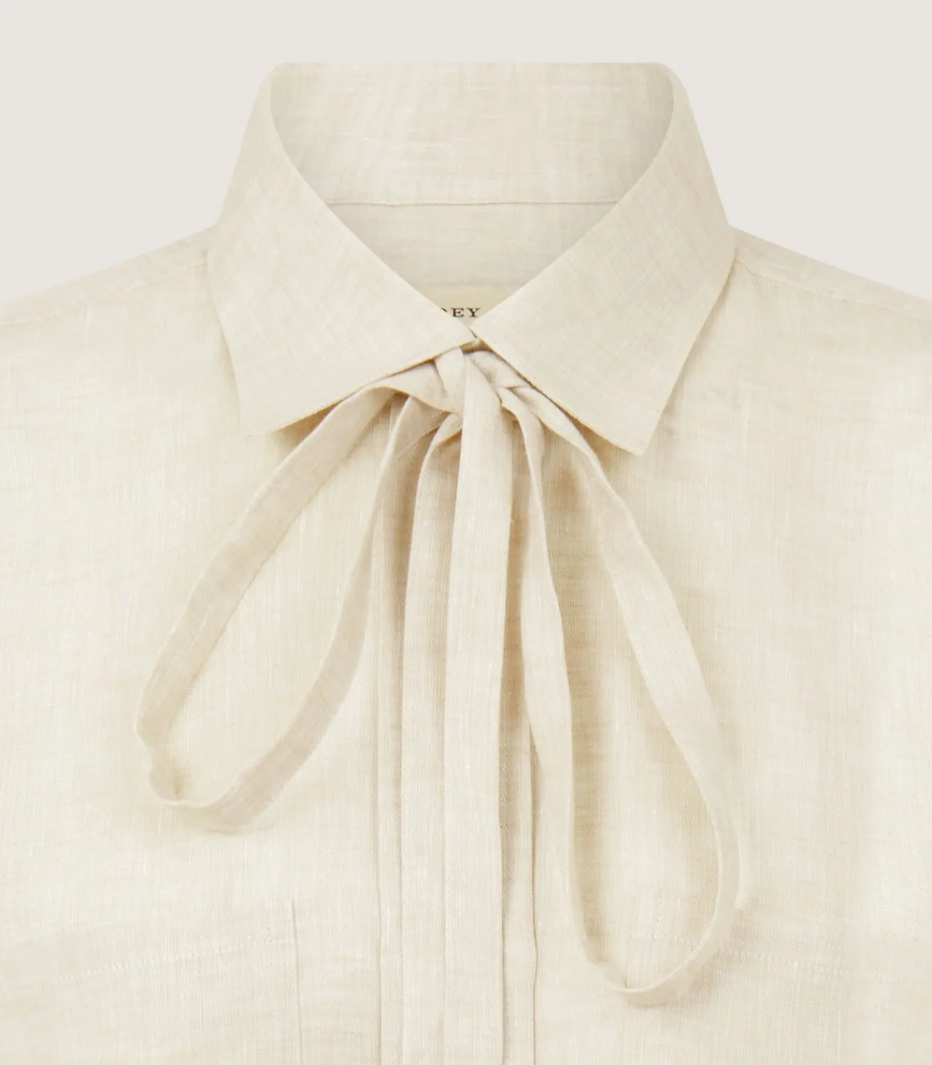 Women'S Linen Relaxed Shirt In Pale Stone-Purdey Discount