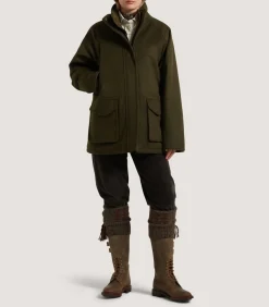 Women'S Loden Raglan Field Coat-Purdey Discount