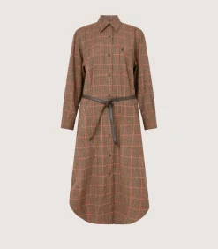 Women'S Merino Country Check Shirt Dress-Purdey