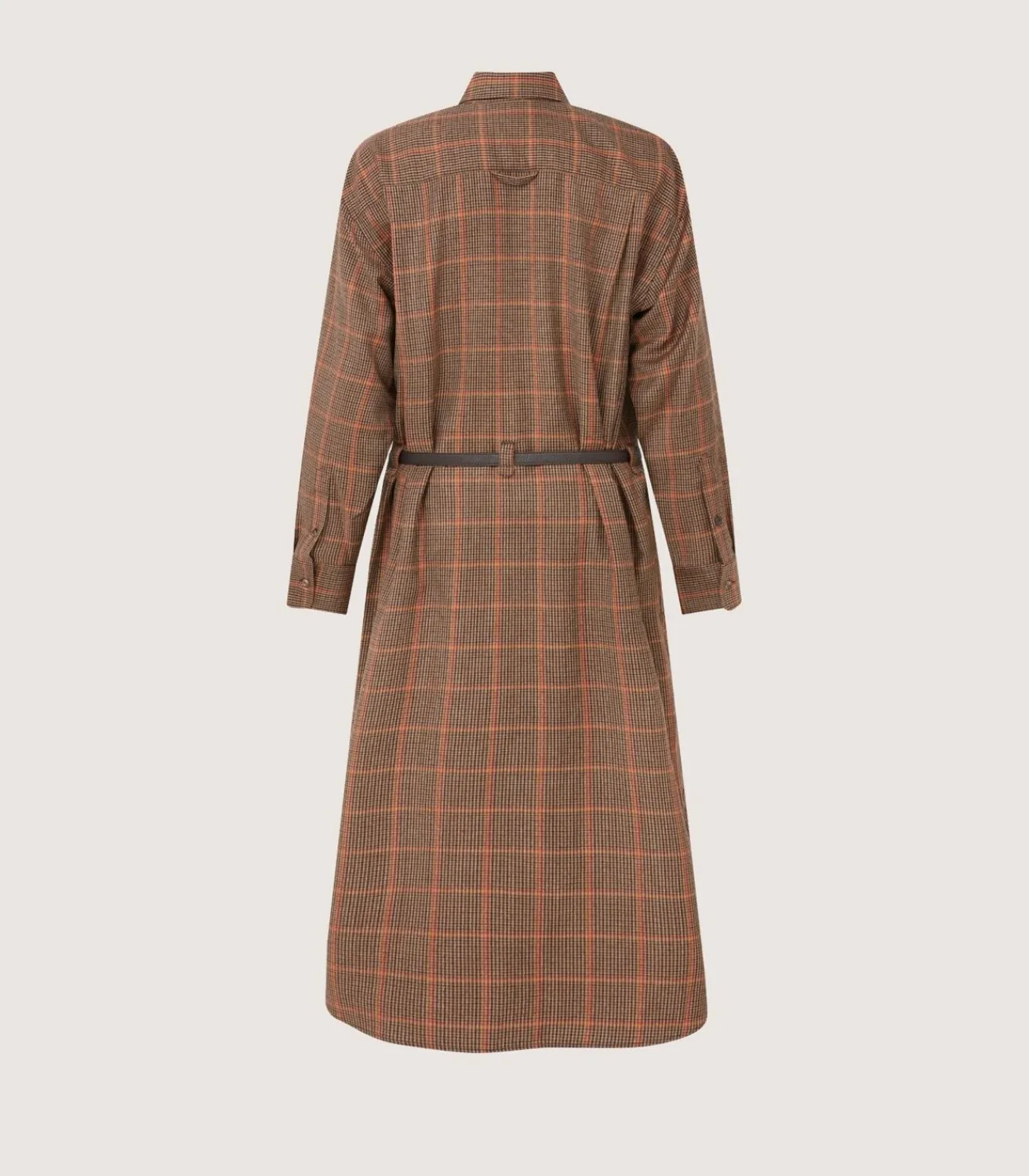 Women'S Merino Country Check Shirt Dress-Purdey