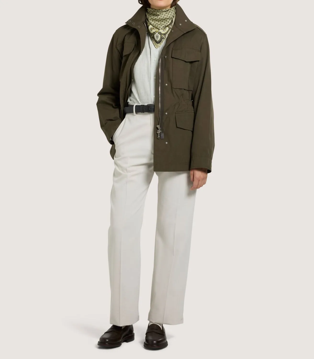Women'S Olive Field Jacket-Purdey Clearance