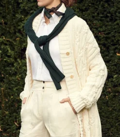 Women'S Organic Twill Paddock Trousers In Ivory-Purdey Clearance