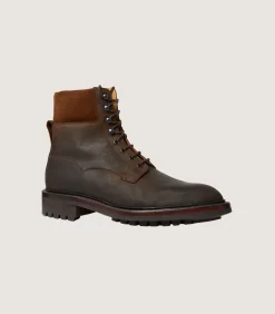 Women'S Rough Out Nubuck Collared Boot With Commando Sole-Purdey Outlet