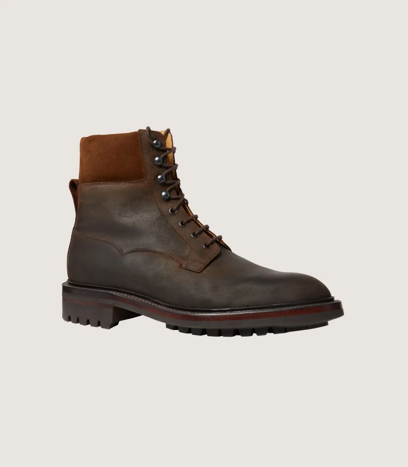 Women'S Rough Out Nubuck Collared Boot With Commando Sole-Purdey Outlet