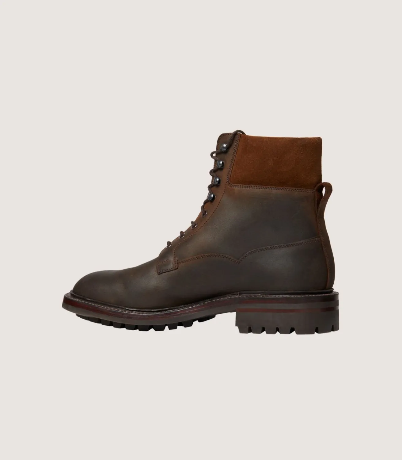 Women'S Rough Out Nubuck Collared Boot With Commando Sole-Purdey Outlet