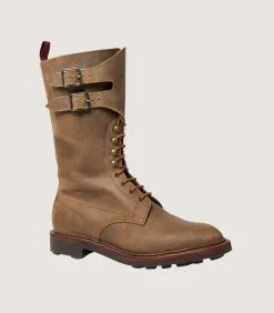 Women'S Rough Out Nubuck Twin Strap Boots With Ridgeway Sole-Purdey Discount