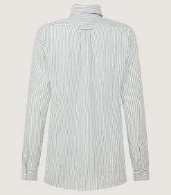 Women'S Sage Cotton Linen Button Down Shirt-Purdey New