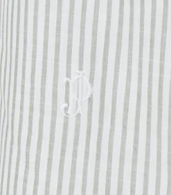 Women'S Sage Cotton Linen Button Down Shirt-Purdey New