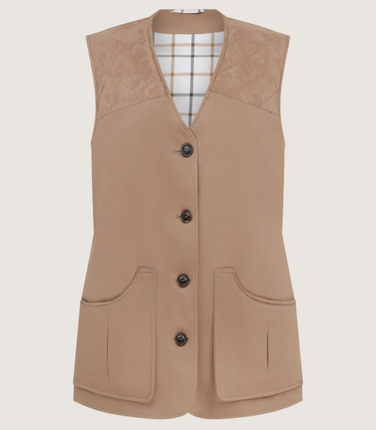 Women'S Summer Cotton Sporting Vest In Dark Taupe-Purdey