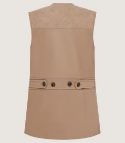Women'S Summer Cotton Sporting Vest In Dark Taupe-Purdey
