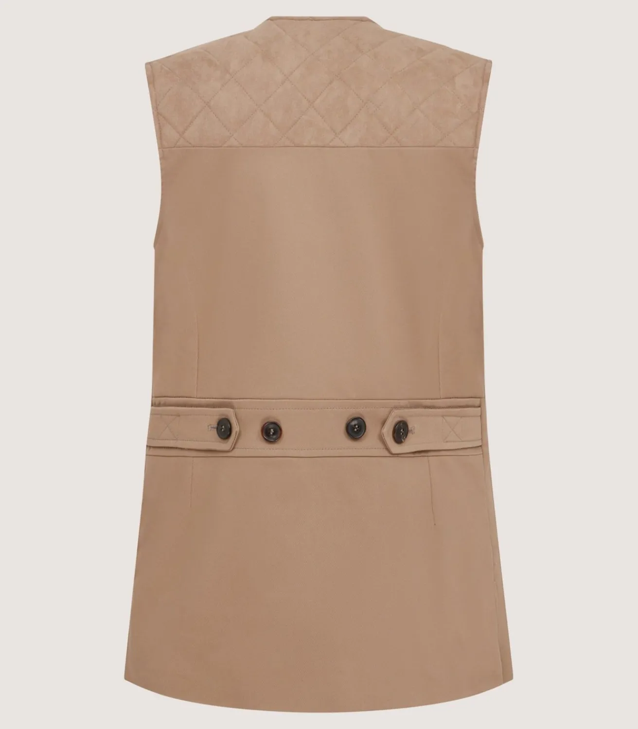 Women'S Summer Cotton Sporting Vest In Dark Taupe-Purdey
