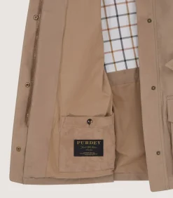 Women'S Summer Dry Wax Field Coat In Taupe-Purdey Hot