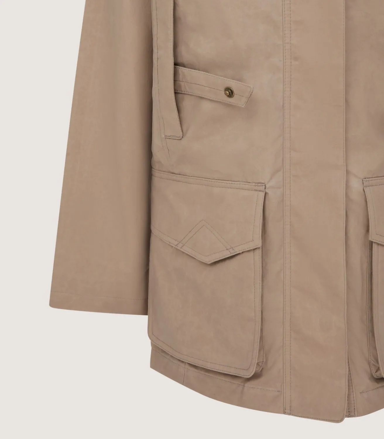 Women'S Summer Dry Wax Field Coat In Taupe-Purdey Hot