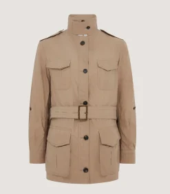 Women'S Summer Dry Wax Safari Jacket In Taupe-Purdey