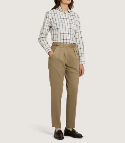 Women'S Summer Sporting Windowpane Shirt-Purdey Hot