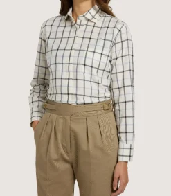 Women'S Summer Sporting Windowpane Shirt-Purdey Hot