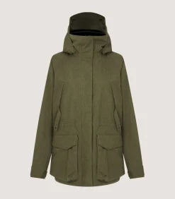 Women'S Technical Lancashire Field Coat In Moss Green-Purdey Outlet