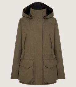 Women'S Technical Lancashire Field Coat In Drab-Purdey Discount