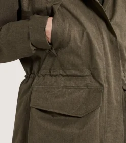 Women'S Technical Lancashire Field Coat In Drab-Purdey Discount