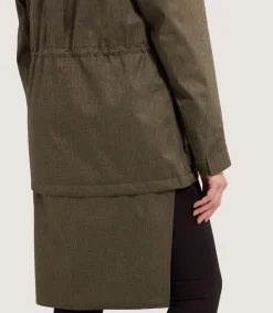 Women'S Technical Lancashire Field Coat In Drab-Purdey Discount