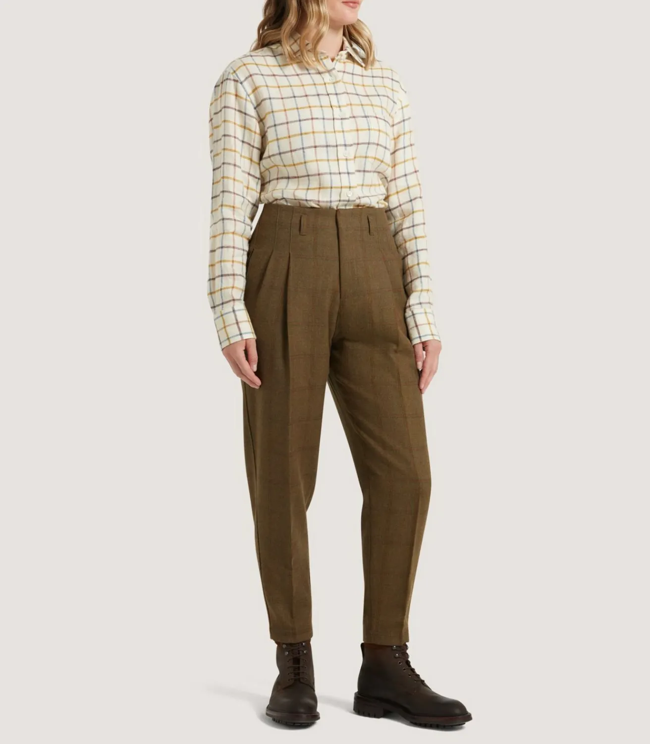 Women'S Technical Tweed Two Pleat Sporting Trouser In Lomond-Purdey New