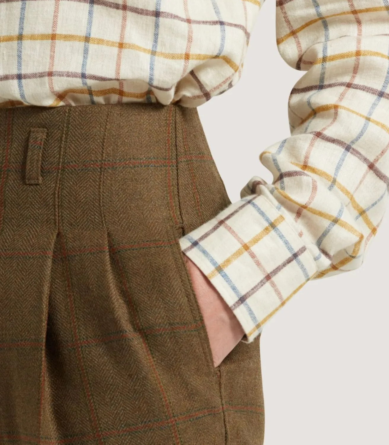 Women'S Technical Tweed Two Pleat Sporting Trouser In Lomond-Purdey New