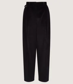 Women'S Triple Pleat Trouser In Black-Purdey