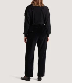 Women'S Triple Pleat Trouser In Black-Purdey