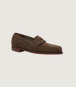 Women'S Unlined Suede Penny Loafers With Superflex Leather Sole-Purdey Sale