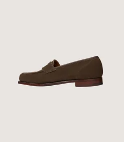Women'S Unlined Suede Penny Loafers With Superflex Leather Sole-Purdey Sale