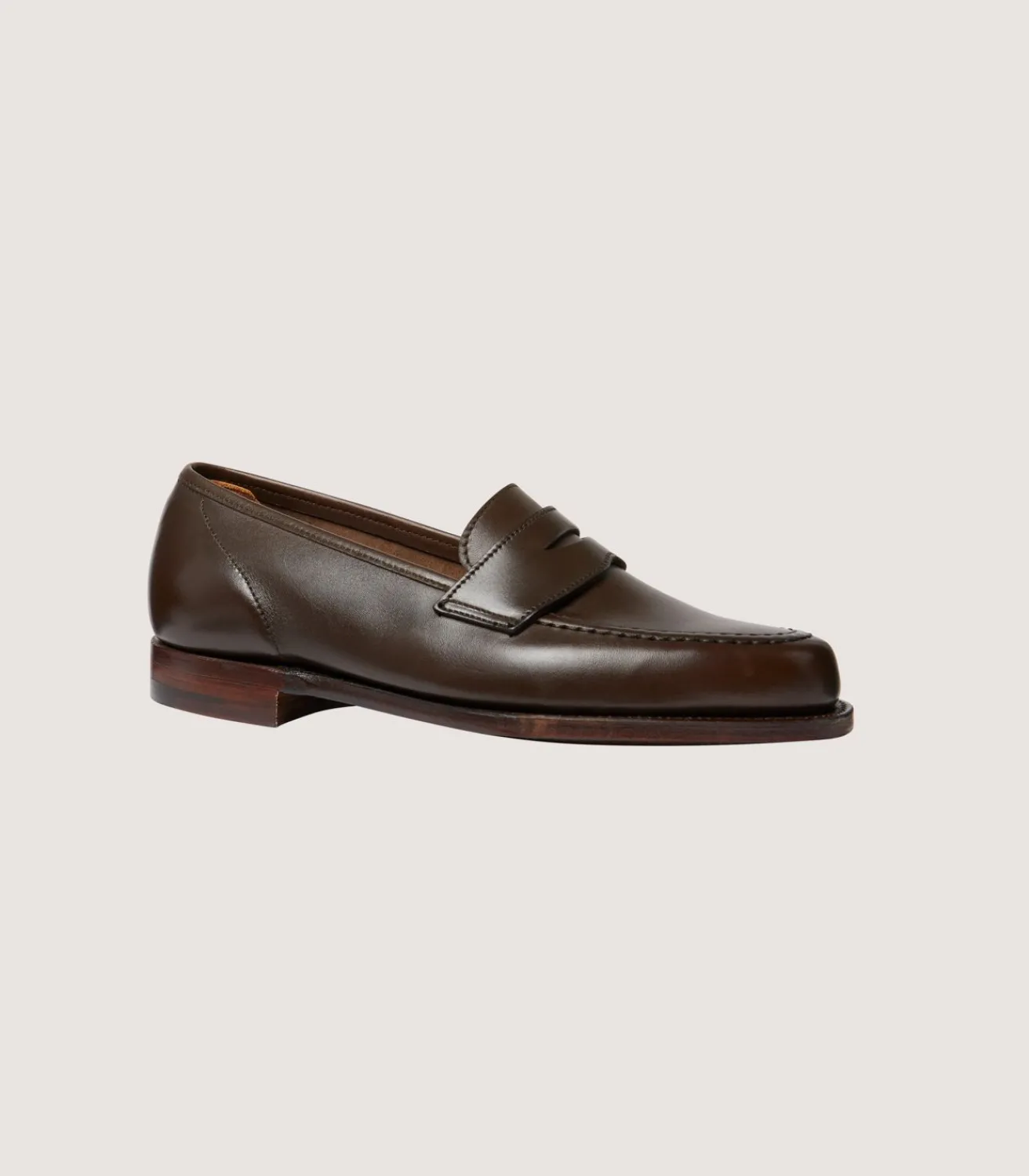 Women'S Unlined Waxed Penny Loafers With Superflex Leather Sole-Purdey Discount