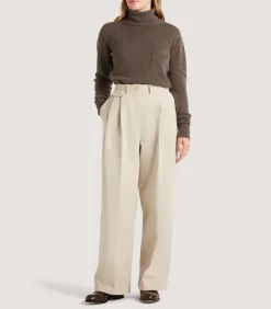 Women'S Wide Leg Trousers-Purdey Discount