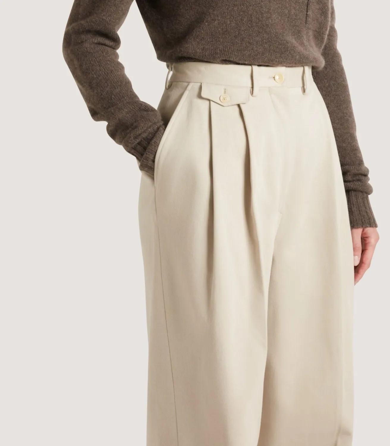 Women'S Wide Leg Trousers-Purdey Discount